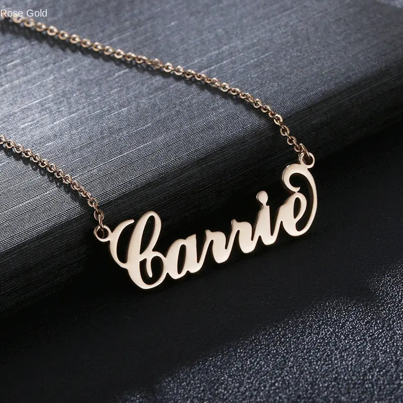 Customized stainless steel necklace that does not fade, women's customized name letter necklace, customized jewelry collarbone chain eprolo