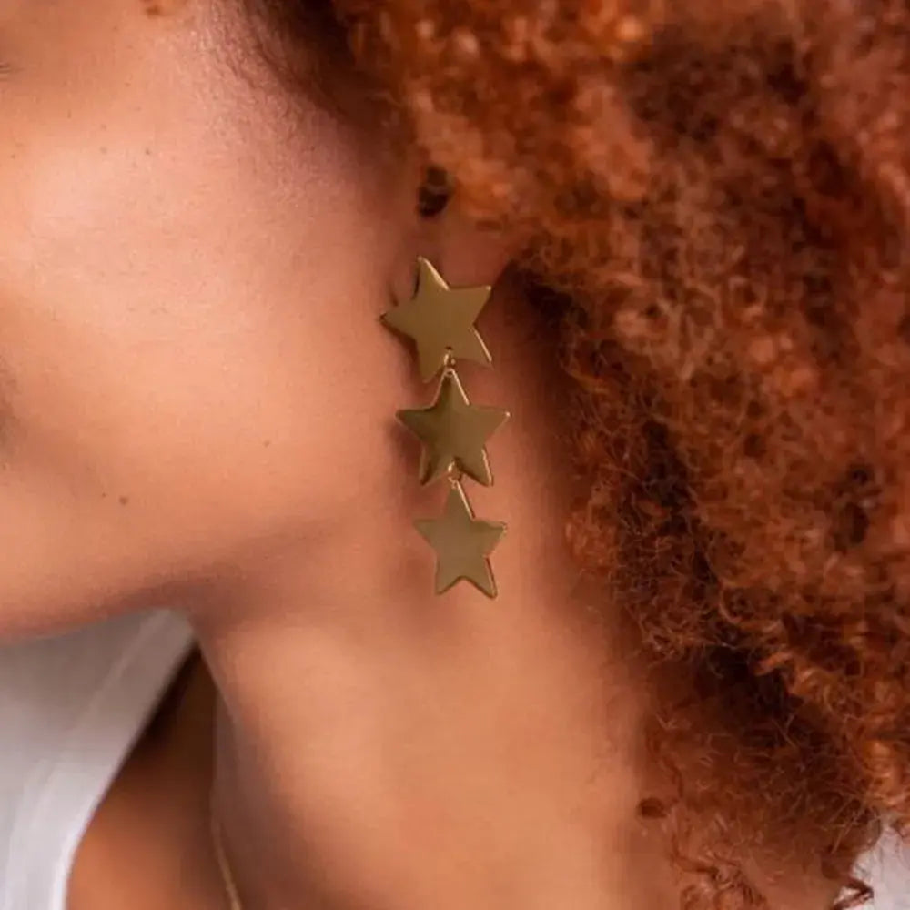 18K Gold-Plated Stainless Steel Star Earrings eprolo