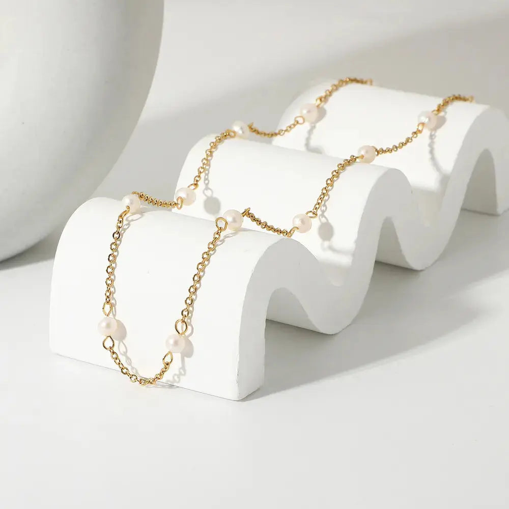Freshwater Pearl 18K Gold-Plated Necklace eprolo