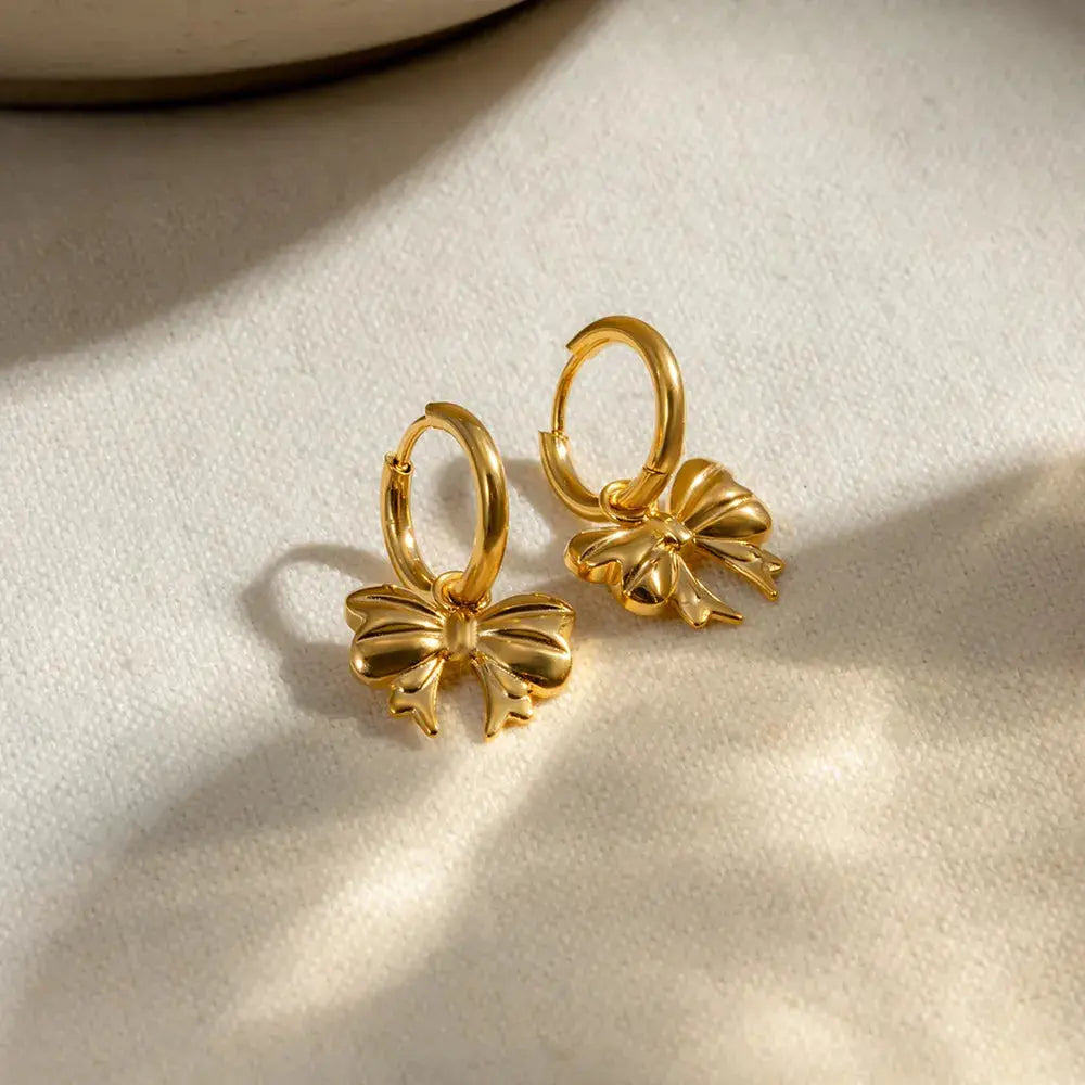 18K Gold-Plated Bow Earrings eprolo
