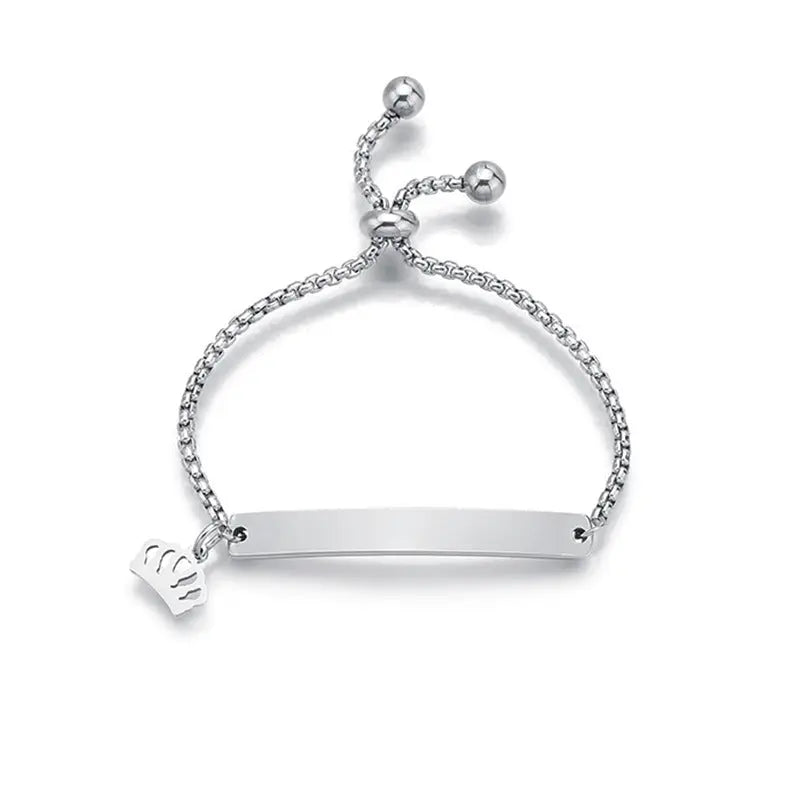 Stainless steel personalized engraved three color curved bracelet simple and personalized women's bracelet eprolo