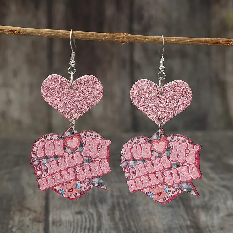 Heart Shape Wooden Earrings eprolo