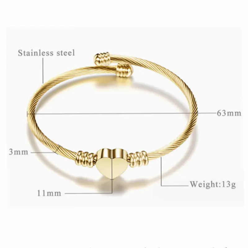 26 English Letters Steel Wire Bracelet Love Couple Open Bracelet eprolo