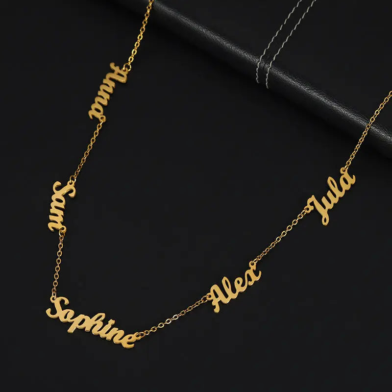 Personalized Name Necklace Stainless Steel English Letter Pendant Women's Jewelry with Multiple Names eprolo
