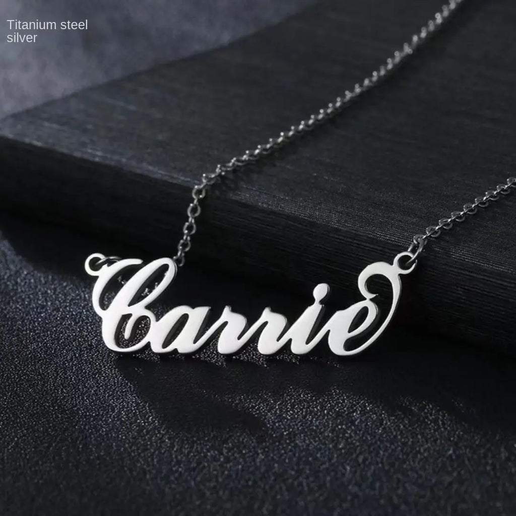 Customized stainless steel necklace that does not fade, women's customized name letter necklace, customized jewelry collarbone chain eprolo