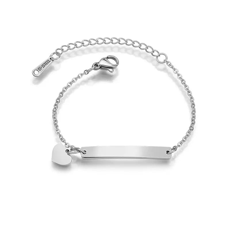 Stainless steel personalized engraved three color curved bracelet simple and personalized women's bracelet eprolo