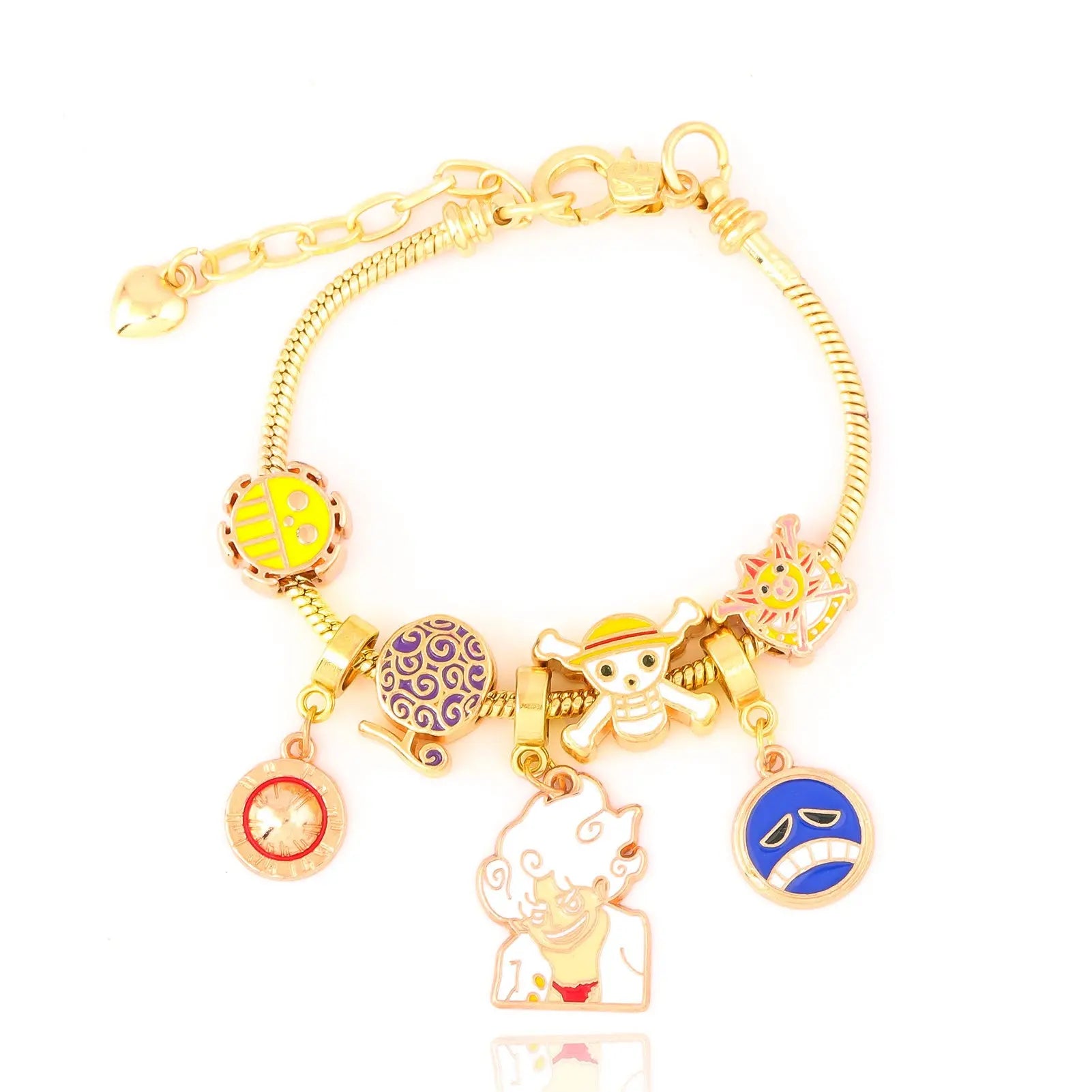 One Piece DIY Bracelet with Five Levels Sun God Nika Luffy Cartoon Metal DIY Bracelet eprolo