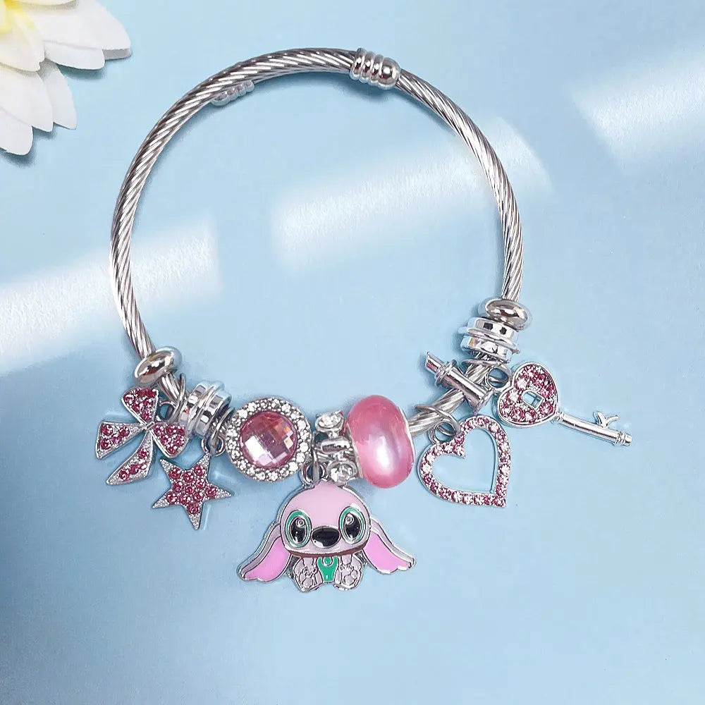 Panja Stylized Bracelet Adjustable Open Design Simple Minimalist Cute Stainless Steel Bangle for Women eprolo