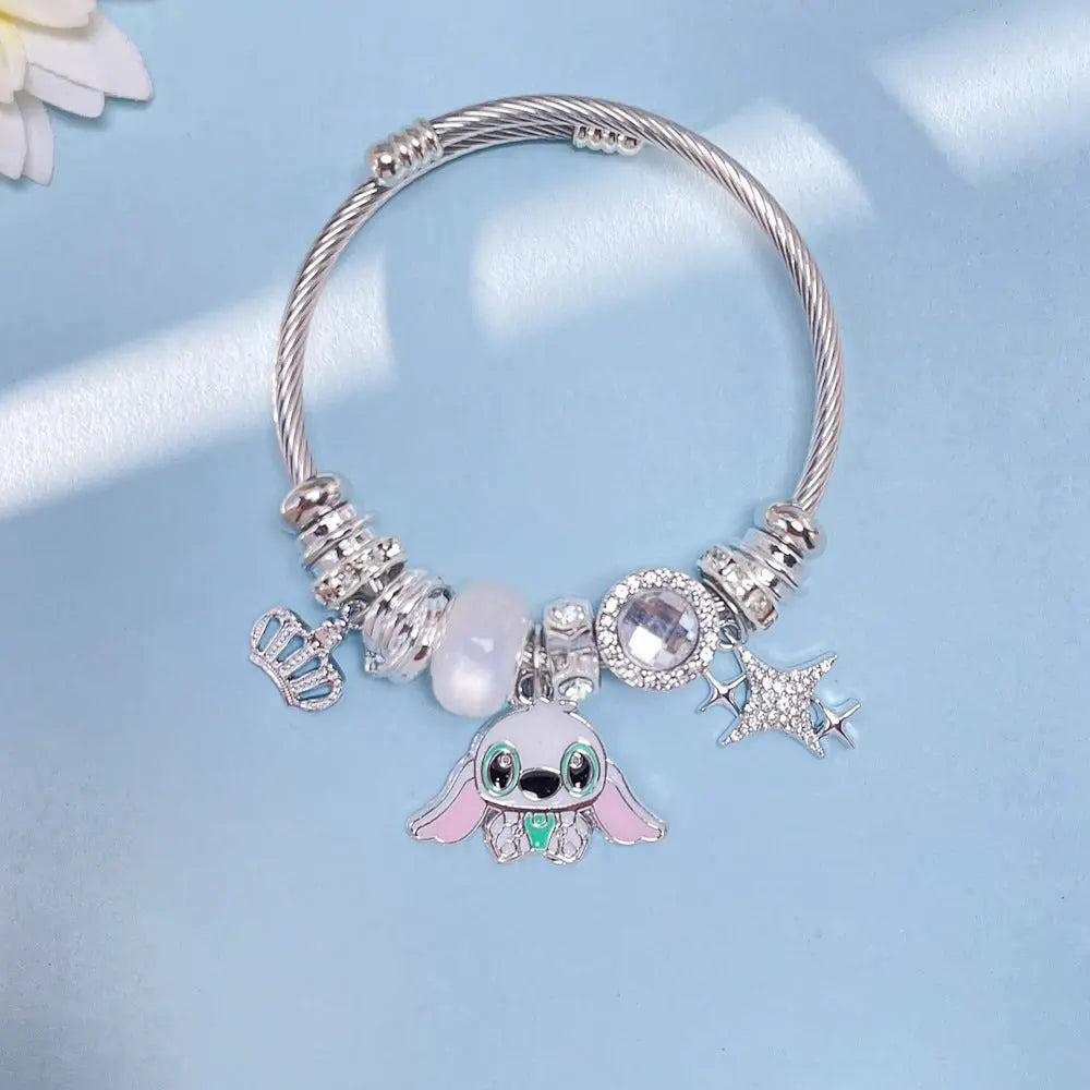 Panja Stylized Bracelet Adjustable Open Design Simple Minimalist Cute Stainless Steel Bangle for Women eprolo