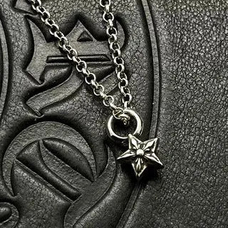 Vintage Peach Heart Cross Pendant Necklace eprolo