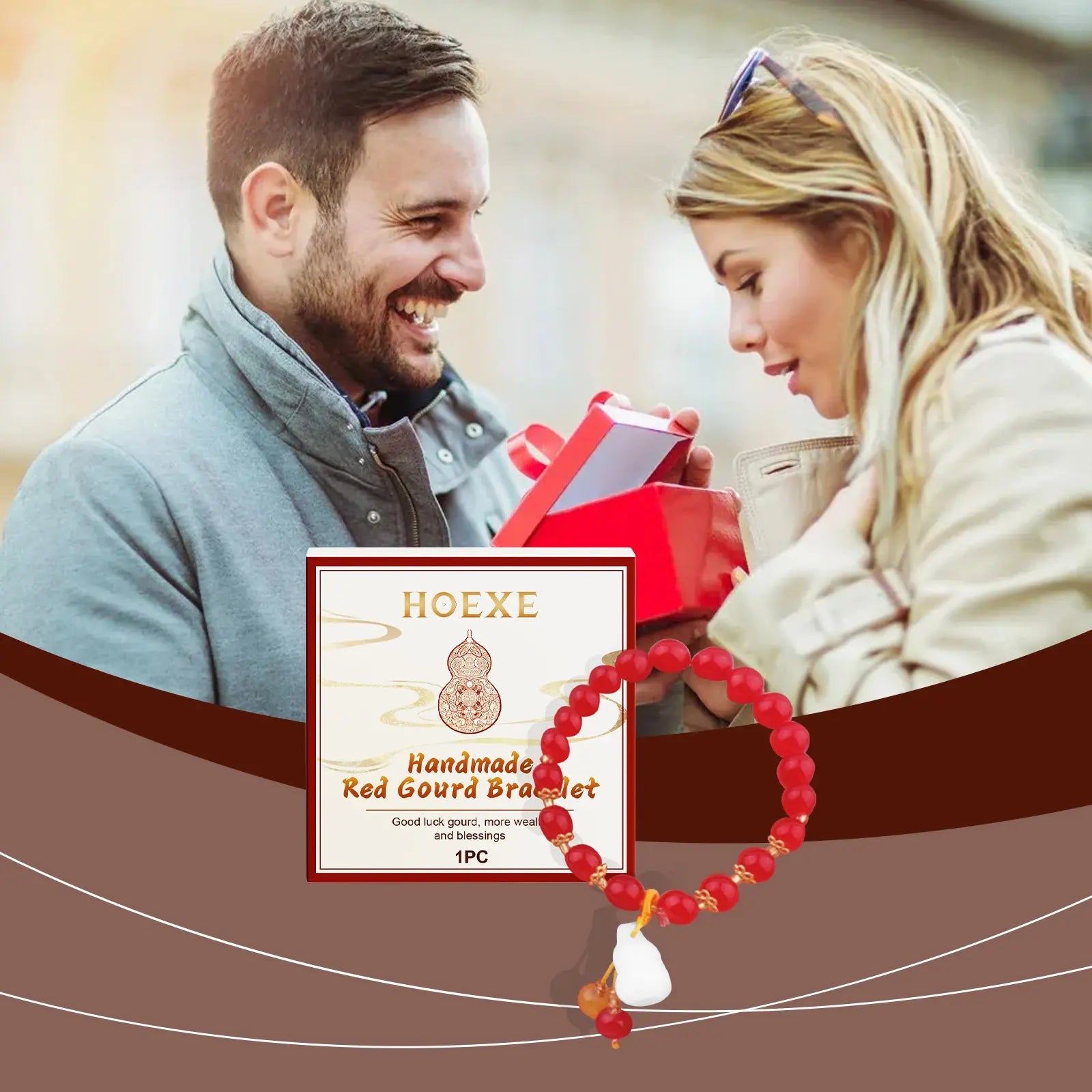 Handmade Red Gourd Bracelet Fashion Elegant Durable Niche Design Dating Red Bracelet eprolo