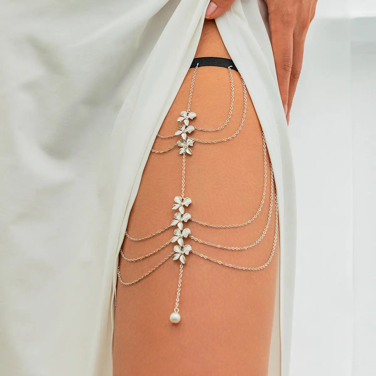 Pure desire butterfly tassel leg chain female sweet cool multi-layer chain star shaped leg ring sexy thigh chain eprolo