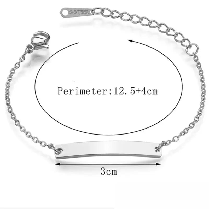 Stainless steel personalized engraved three color curved bracelet simple and personalized women's bracelet eprolo