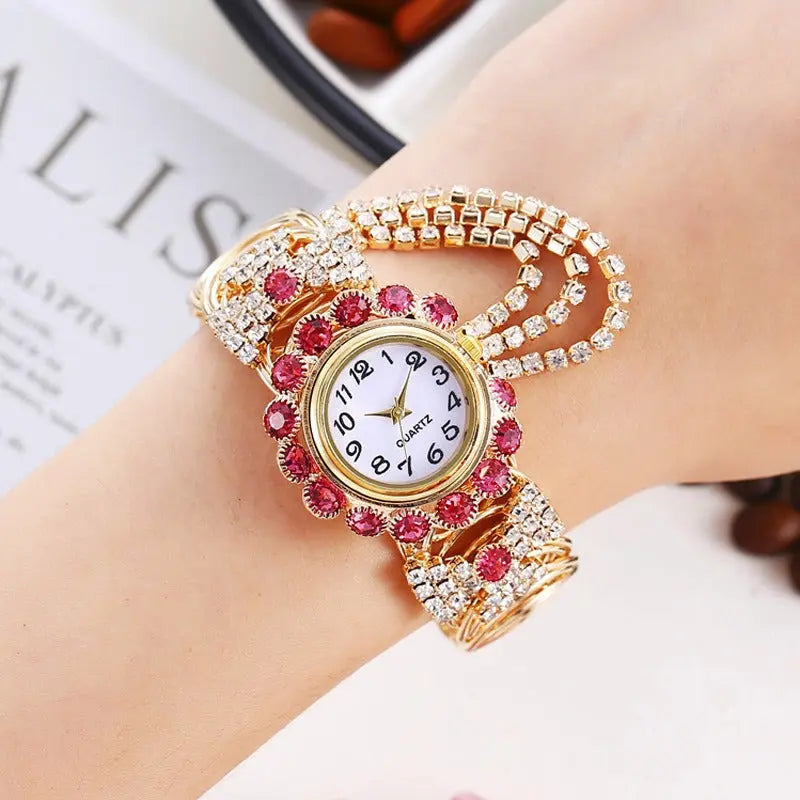 New trend and fashion women's watch with diamond inlaid digital quartz female bracelet watch eprolo