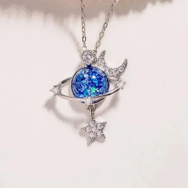 Starry Sky Global Moon Star Set Zircon Necklace Women's Fashion Clavicle Chain eprolo