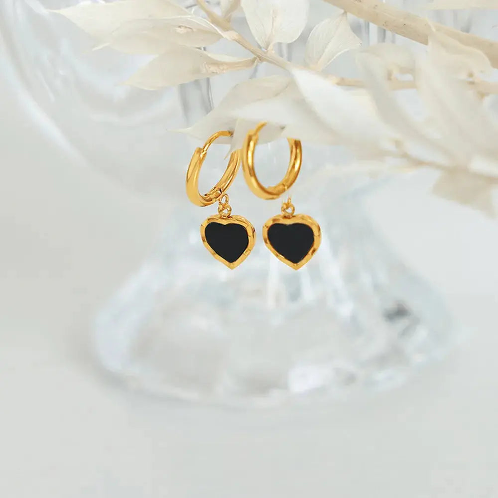 18K Gold-Plated Heart Drop Earrings eprolo