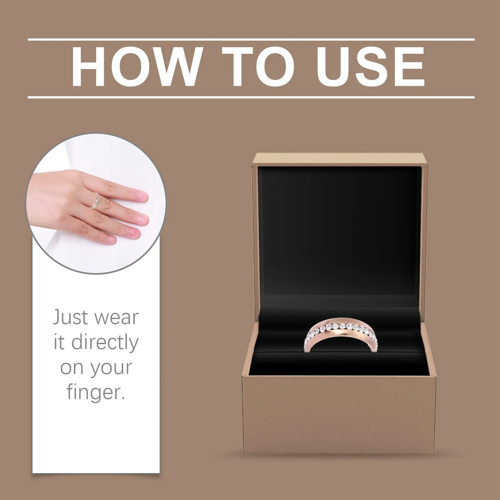 Hoexe Rose Gold Ring Ladies Light Luxury Rose Gold Jewelry Ring Delicate Everything With Niche Ring