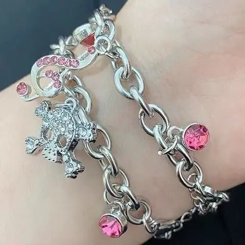 Ghost School Y2K Cool Girl Necklace amp Bracelet Cute Decorative Jewe eprolo