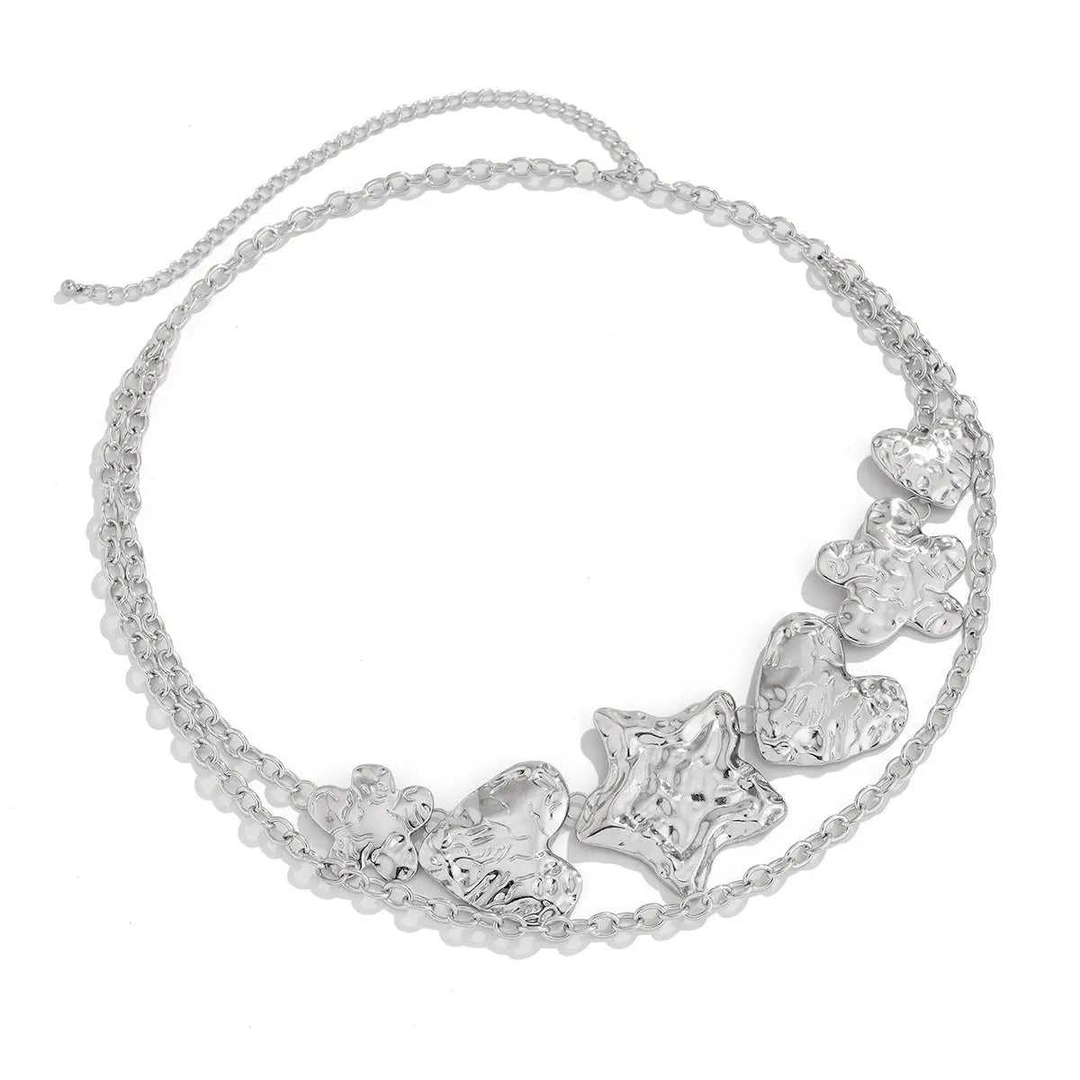 Punk exaggerated big heart metal style body chain sexy starfish waist chain eprolo