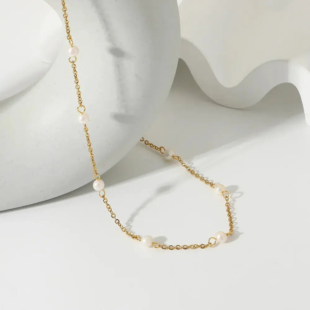 Freshwater Pearl 18K Gold-Plated Necklace eprolo