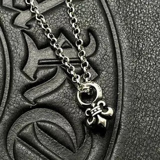 Vintage Peach Heart Cross Pendant Necklace eprolo