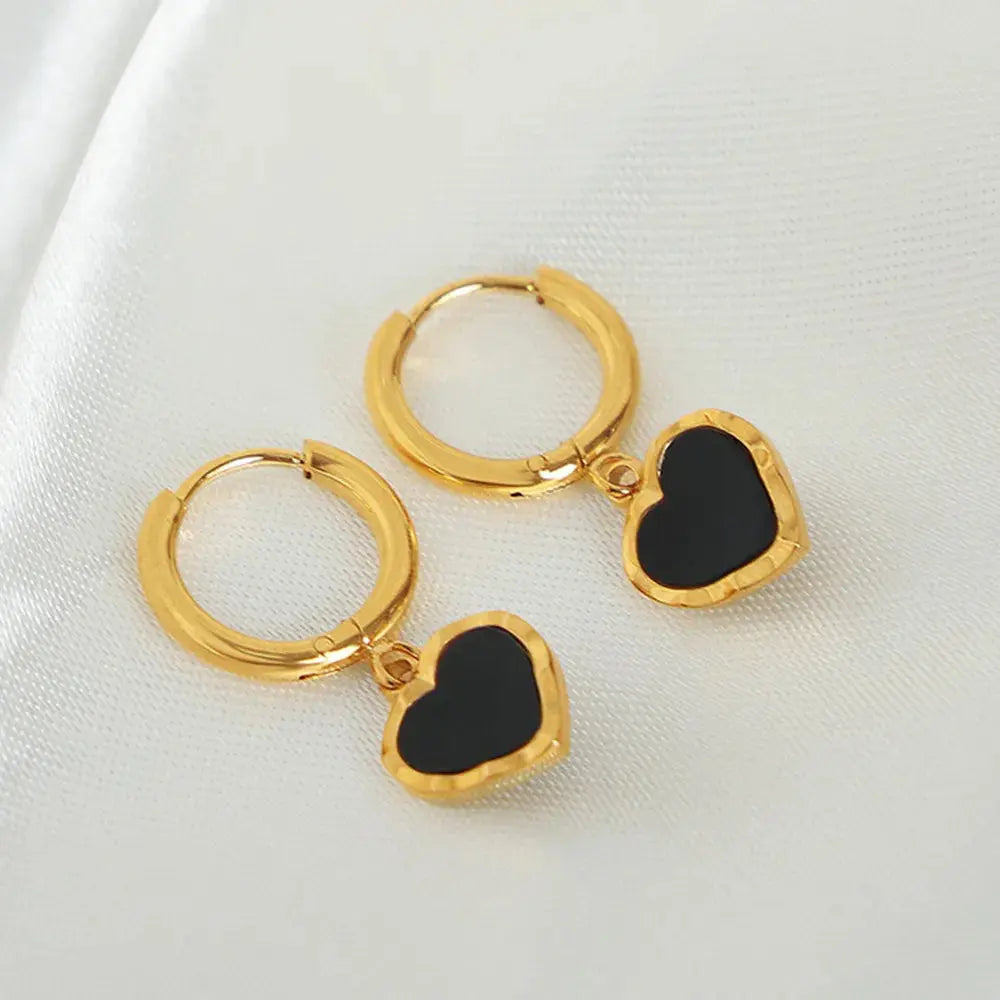 18K Gold-Plated Heart Drop Earrings eprolo