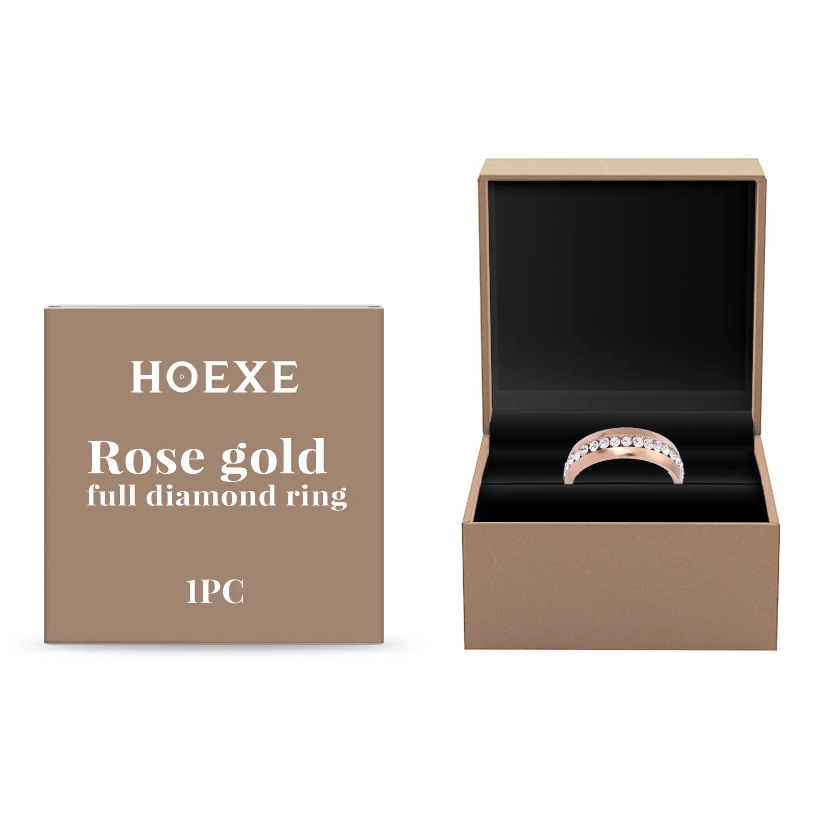 Hoexe Rose Gold Ring Ladies Light Luxury Rose Gold Jewelry Ring Delicate Everything With Niche Ring