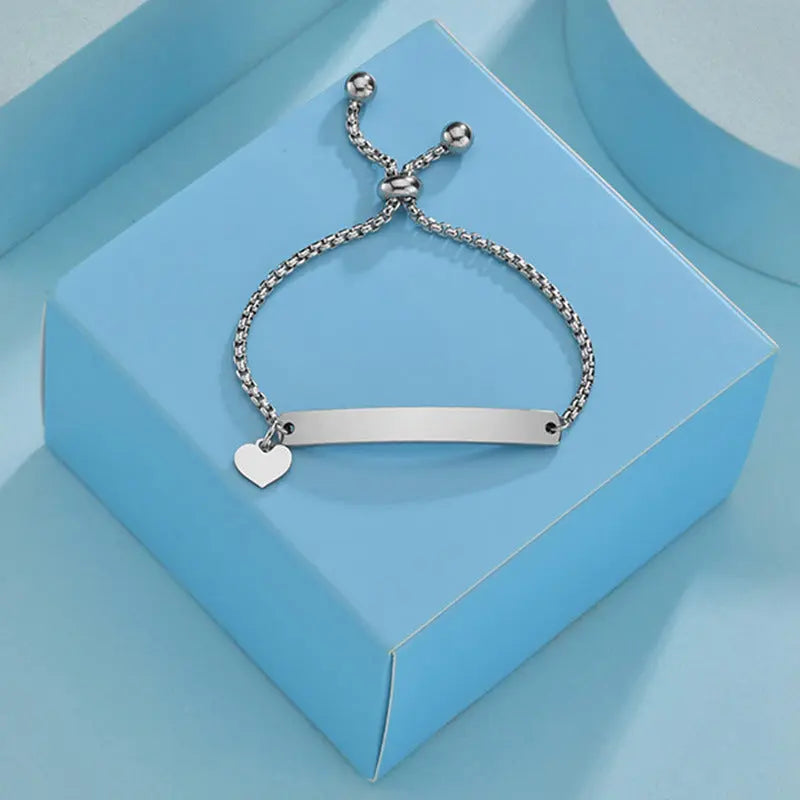 Stainless steel personalized engraved three color curved bracelet simple and personalized women's bracelet eprolo