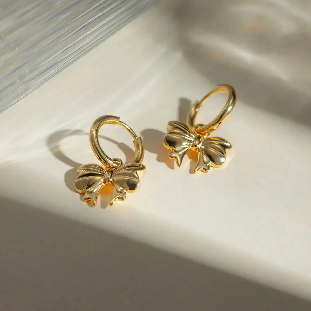 18K Gold-Plated Bow Earrings eprolo