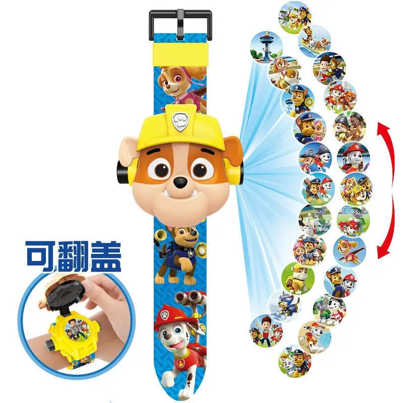 Paw Patrol Toys 3D Projection Digital Watch Dog Puppy Patrulla Canina Anime Action Figures Model Toy Marshall Chase Kid Gift Set eprolo