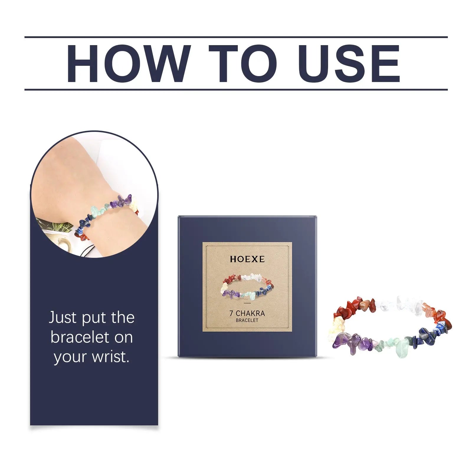 Seven-Color Bracelet Seven-Color Simple Jewelry Stone Bead Wheel Yoga Beaded Bracelet eprolo