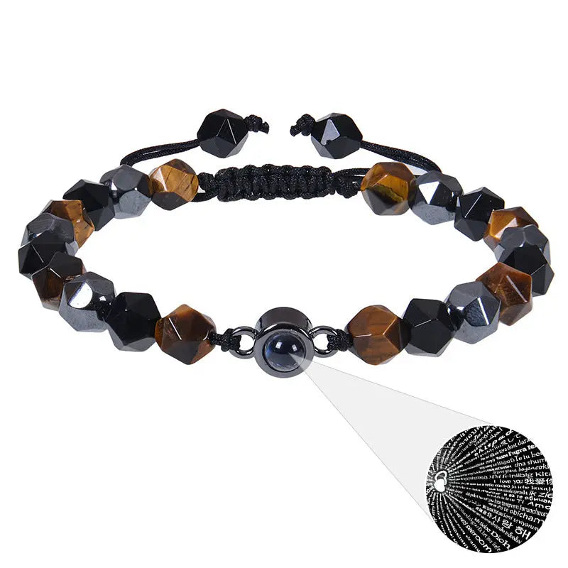 Photo projection bracelet 100 languages I Love You natural stone custom bracelet picture jewelry eprolo