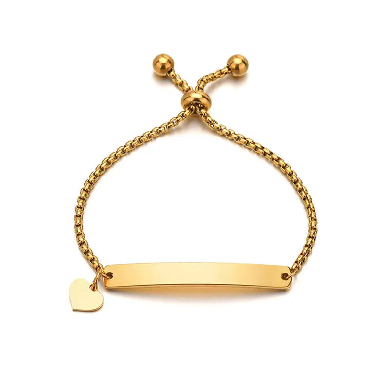 Stainless steel personalized engraved three color curved bracelet simple and personalized women's bracelet eprolo