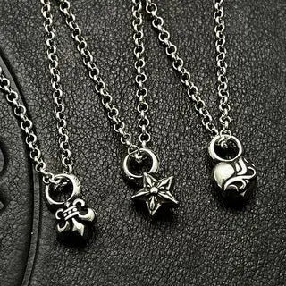 Vintage Peach Heart Cross Pendant Necklace eprolo