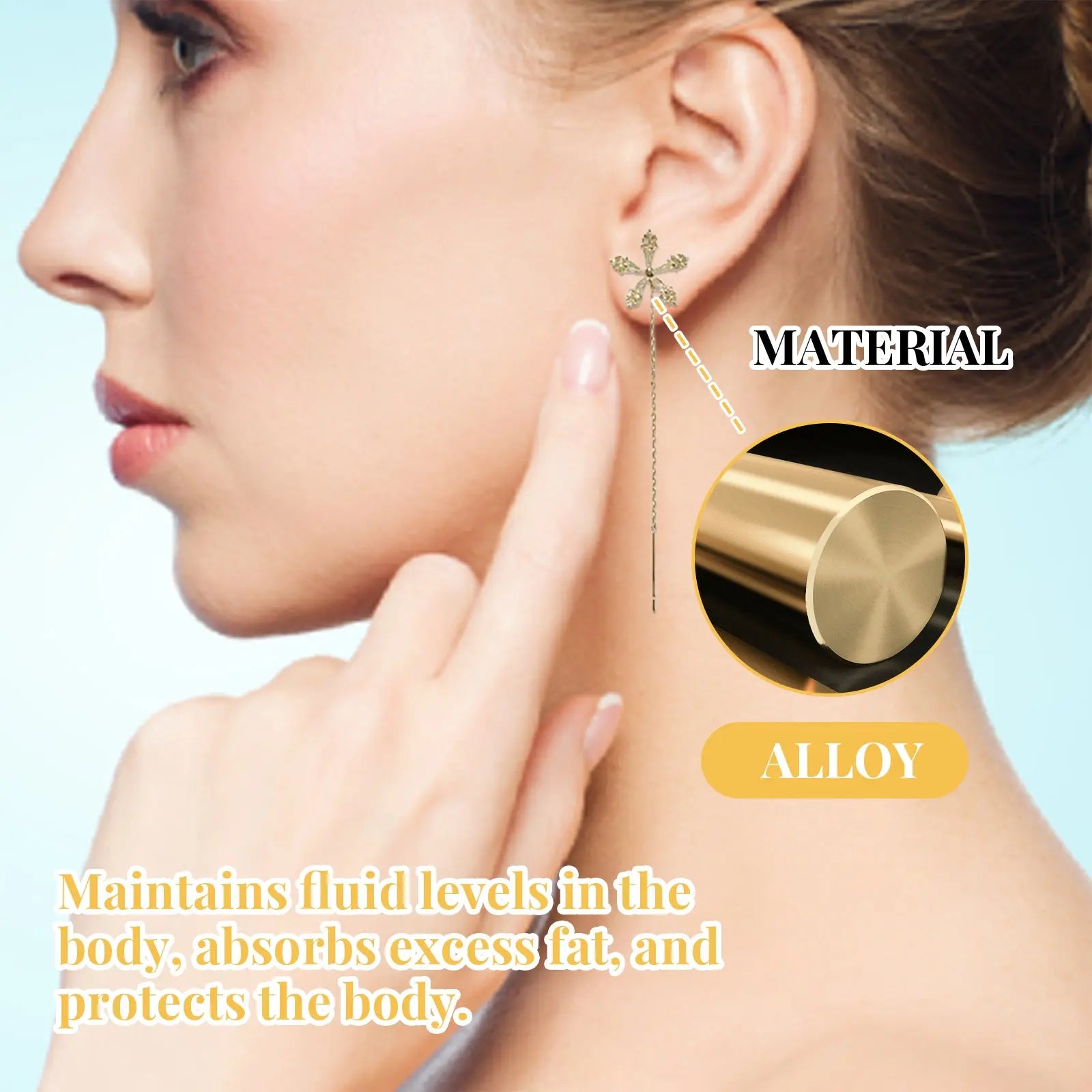 Sweet Crystal Flower Long Earrings, Ear Acupoint Earrings Niche Fashion Small Fresh And Cute Earrings eprolo