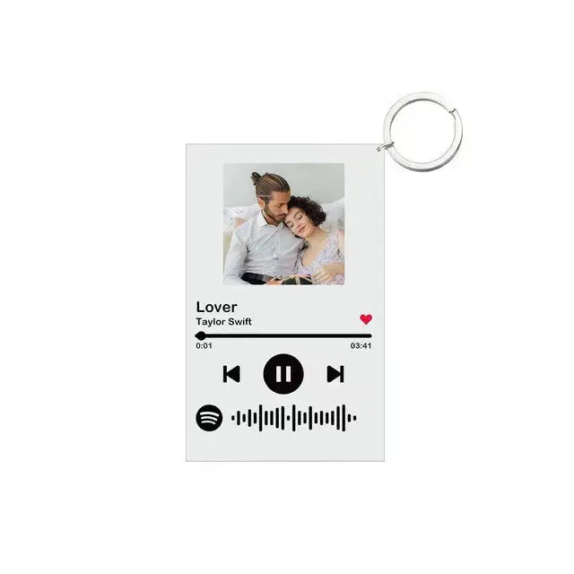 Acrylic keychain personalized music card DIY pattern eprolo