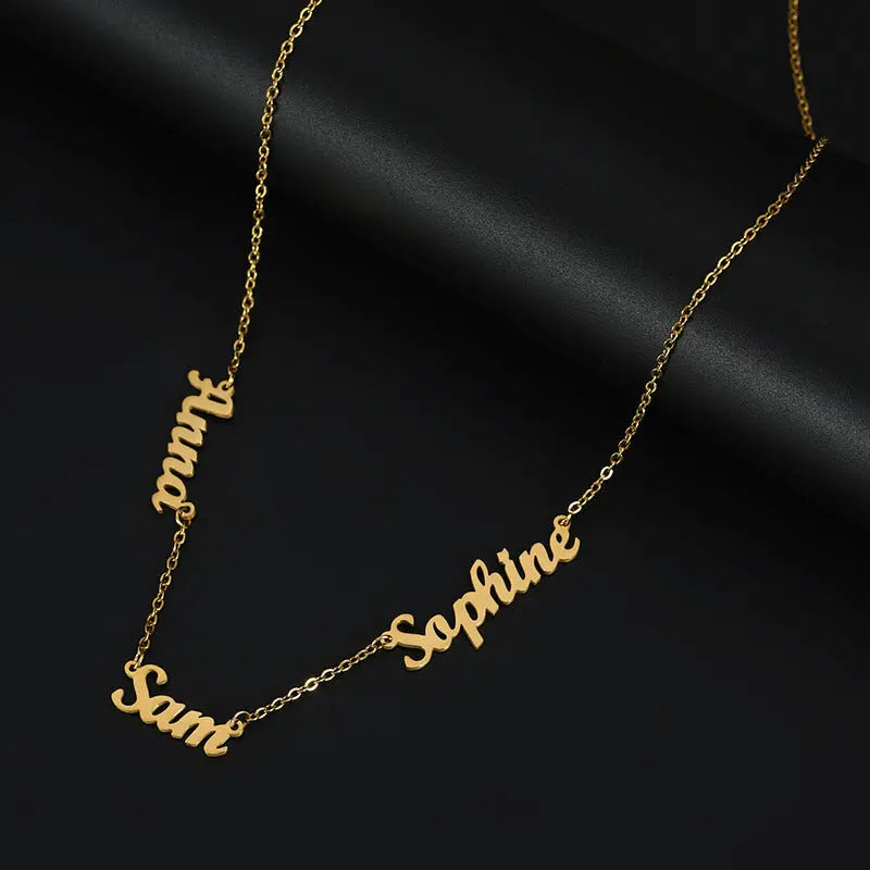 Personalized Name Necklace Stainless Steel English Letter Pendant Women's Jewelry with Multiple Names eprolo