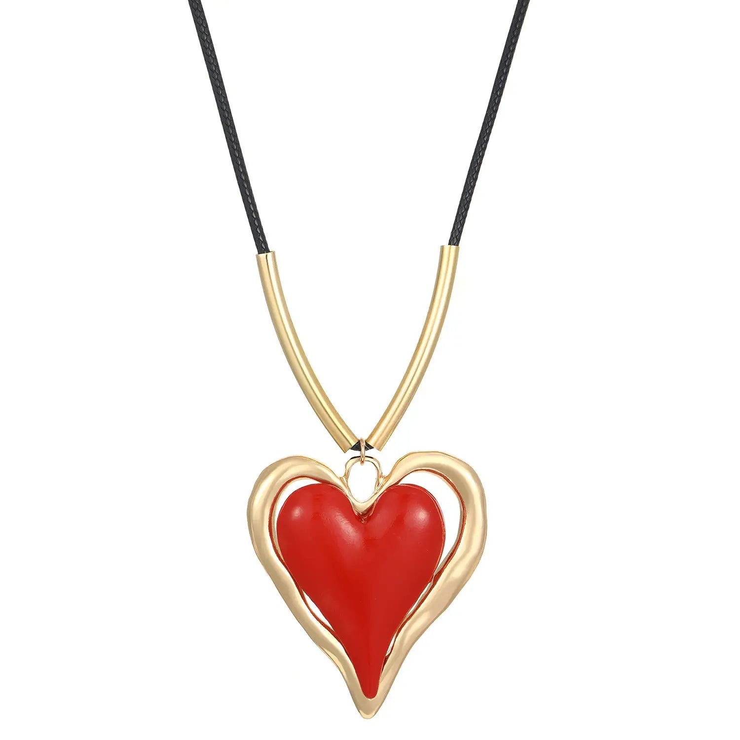 Exaggerated Large Heart Necklace Sweet and Spicy Lolita Style Pendant Clavicle Chain for Women eprolo