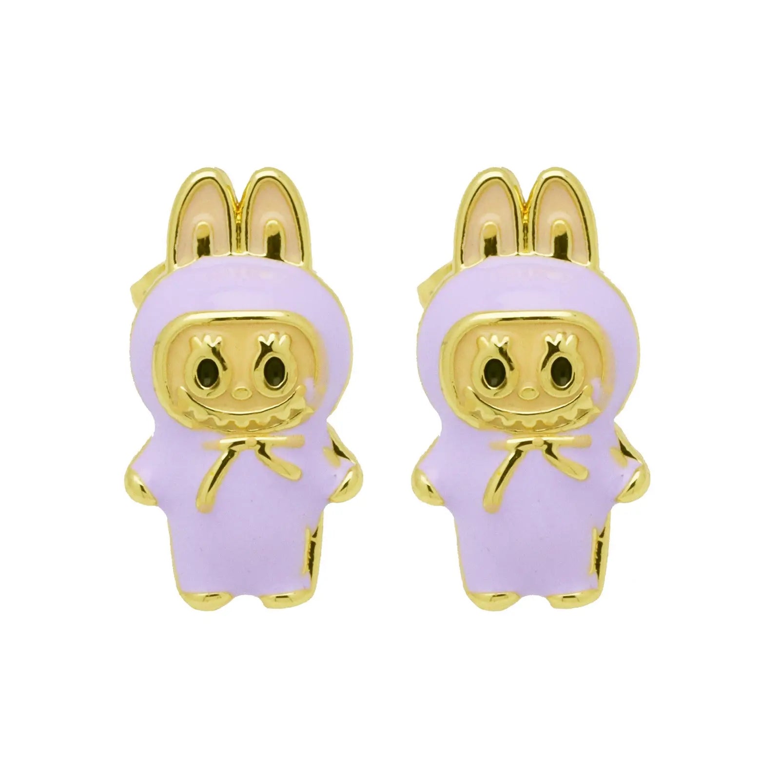Drip oil colored cute cartoon character personality simple and versatile ear studs earrings eprolo