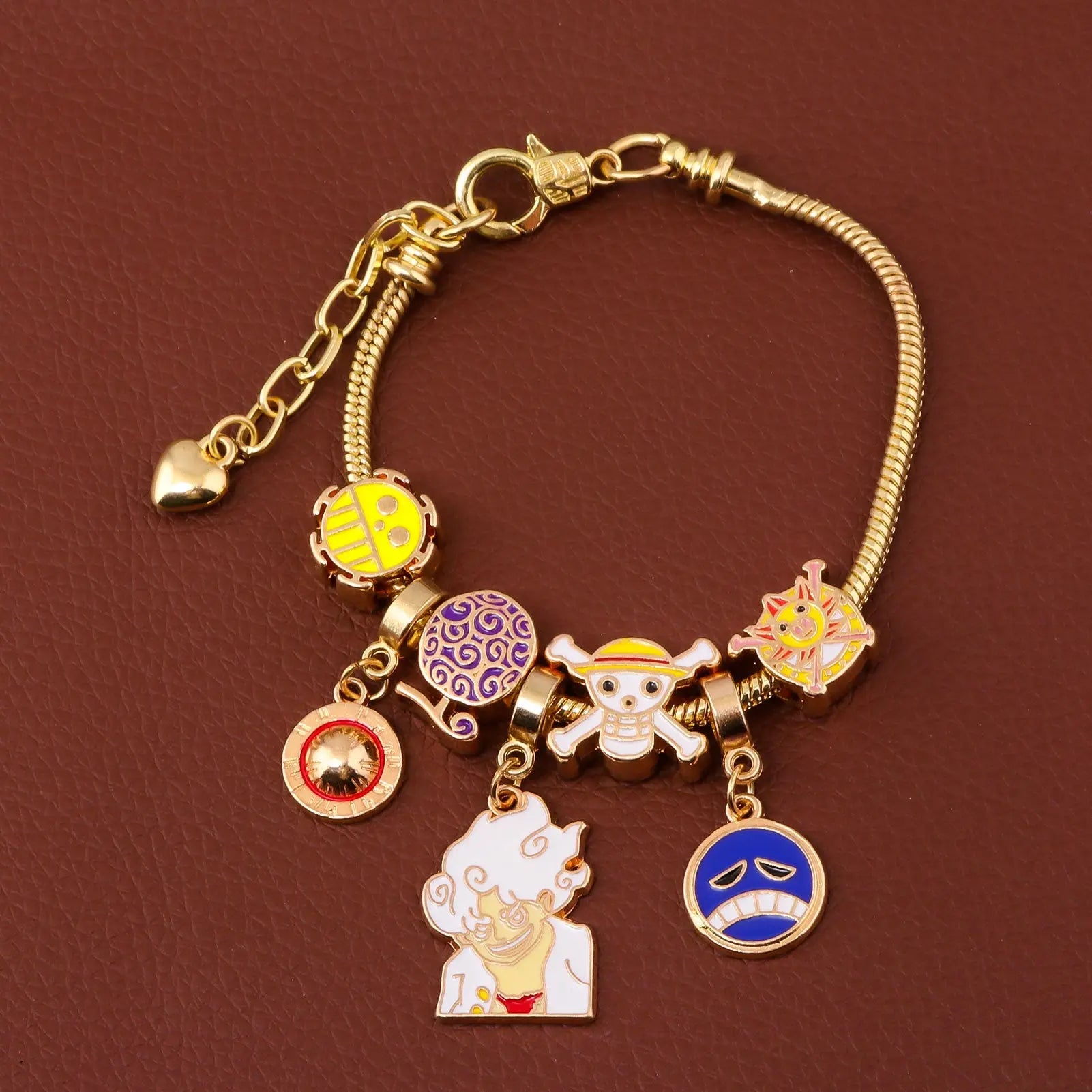 One Piece DIY Bracelet with Five Levels Sun God Nika Luffy Cartoon Metal DIY Bracelet eprolo