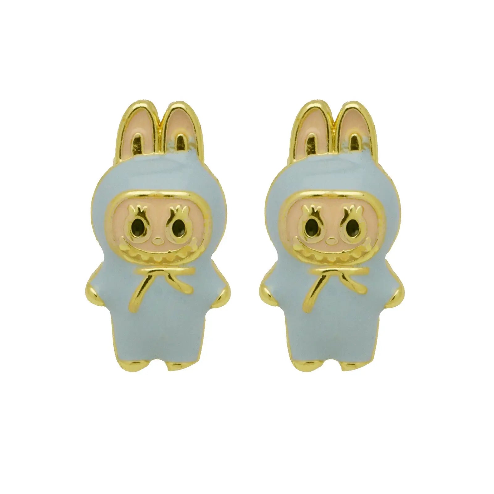 Drip oil colored cute cartoon character personality simple and versatile ear studs earrings eprolo