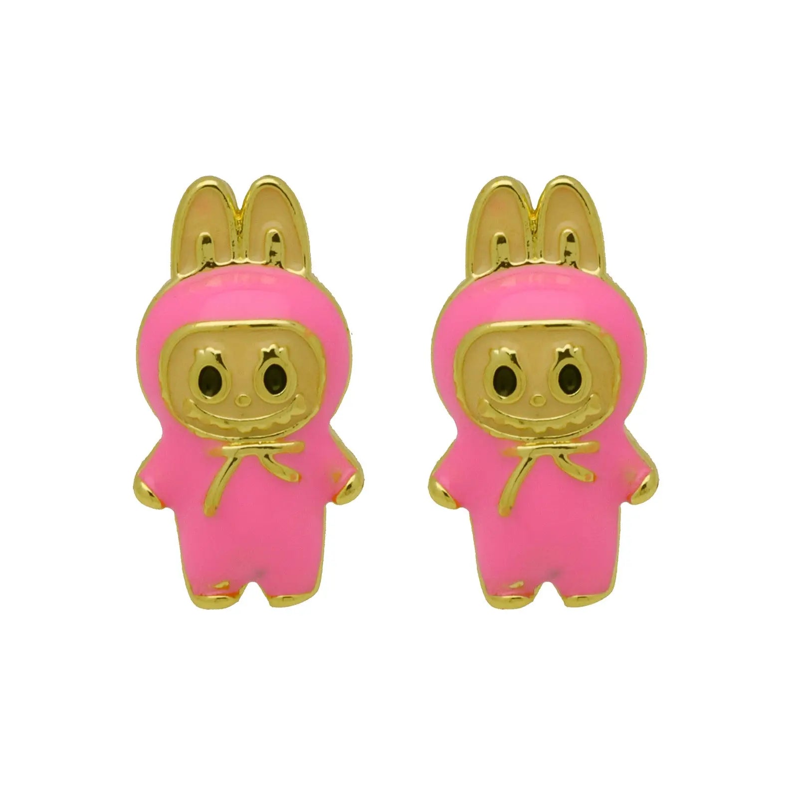 Drip oil colored cute cartoon character personality simple and versatile ear studs earrings eprolo