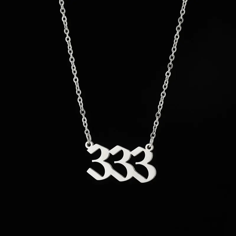 Personalized Angel Number 111-999 Stainless Steel Non Fading Pendant Necklace eprolo