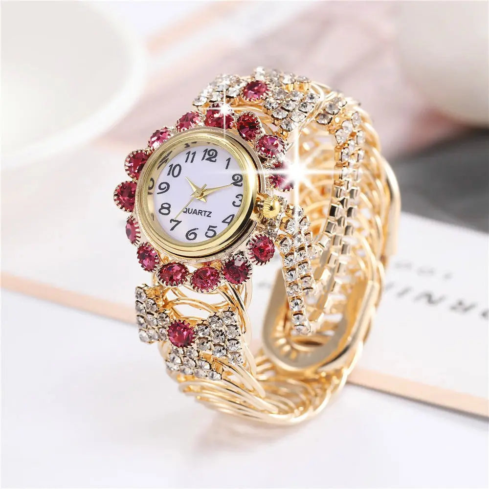 New trend and fashion women's watch with diamond inlaid digital quartz female bracelet watch eprolo
