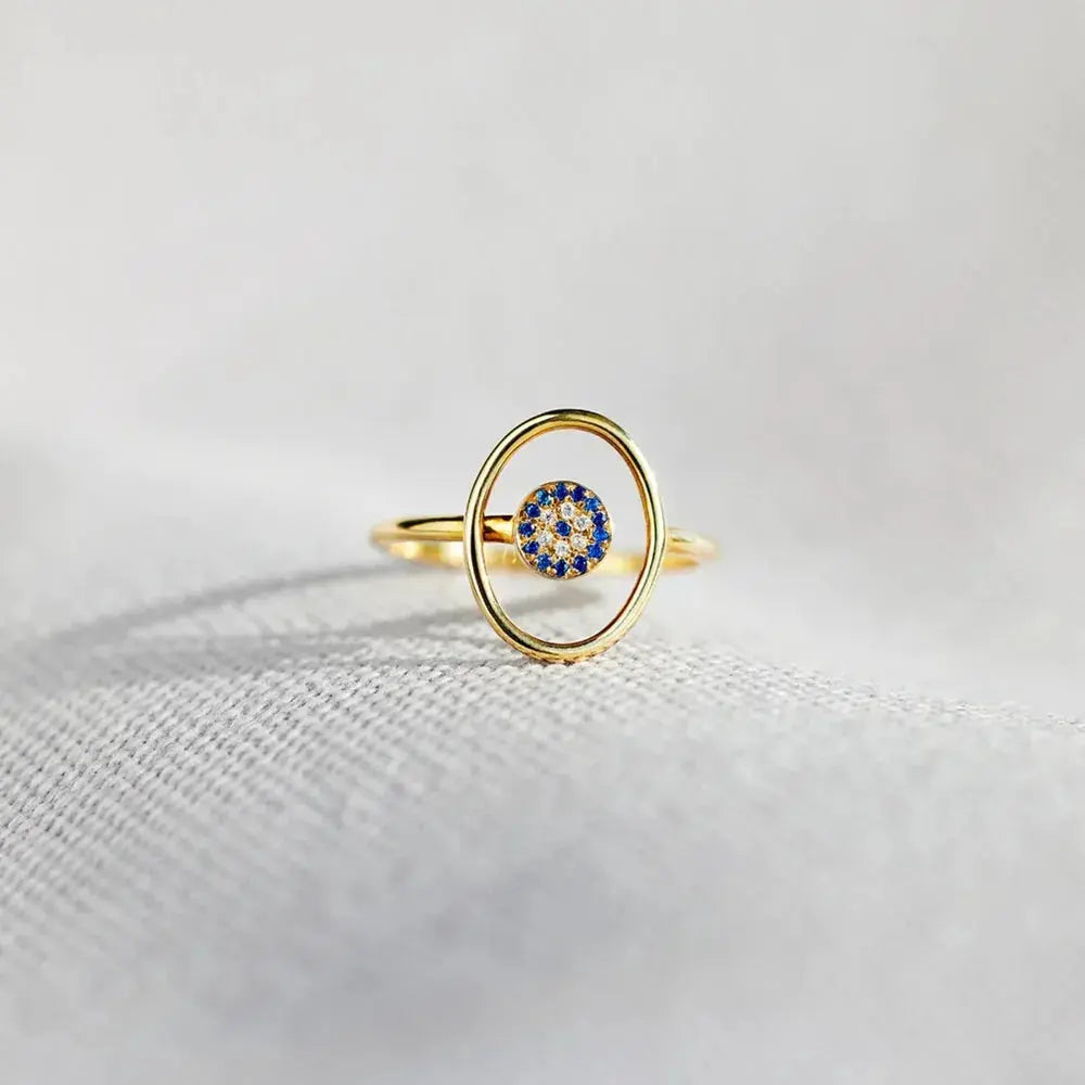 925 Sterling Silver Evil Eye Ring eprolo