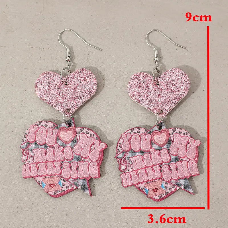 Heart Shape Wooden Earrings eprolo