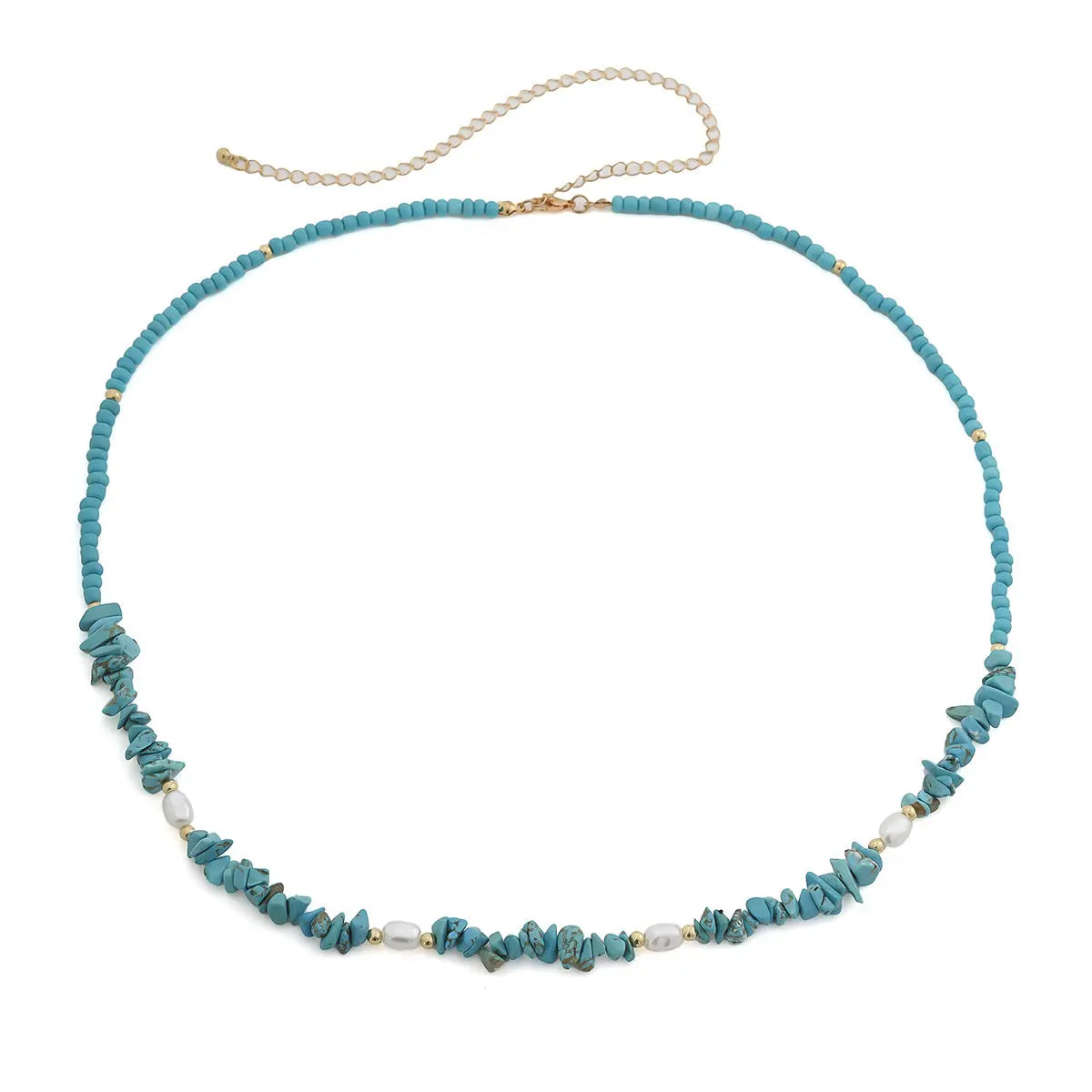 Gravel imitation pearl beach waist chain waist chain jewelry versatile single-layer bead body chain eprolo