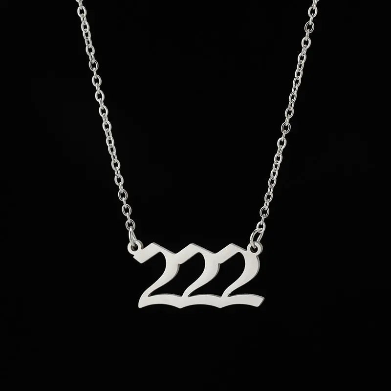 Personalized Angel Number 111-999 Stainless Steel Non Fading Pendant Necklace eprolo