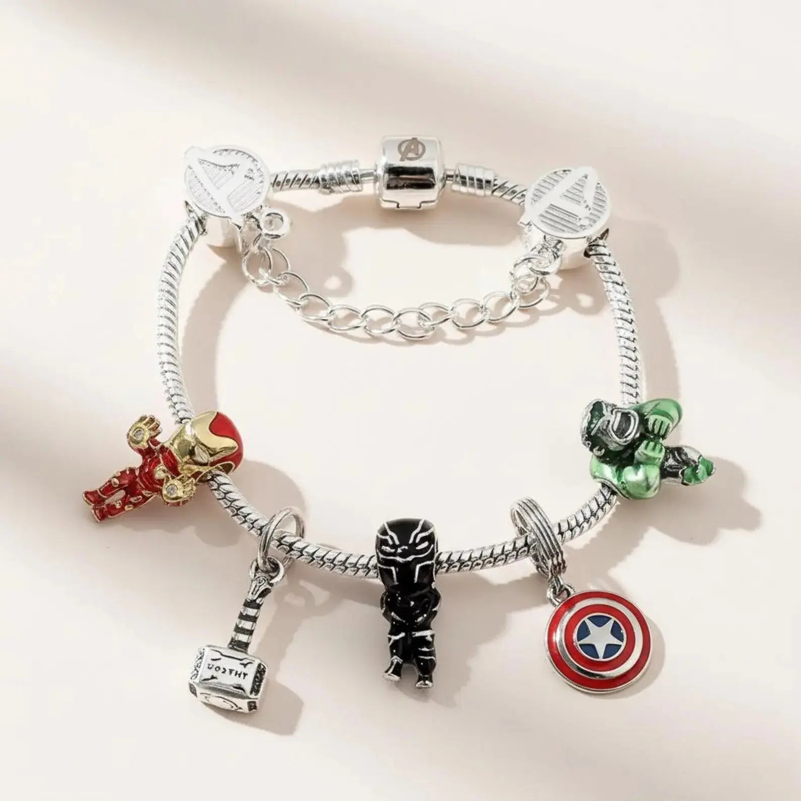 Marvel Avengers Iron Man Bracelet Zinc Alloy Spider-Man Pendant Bangle eprolo