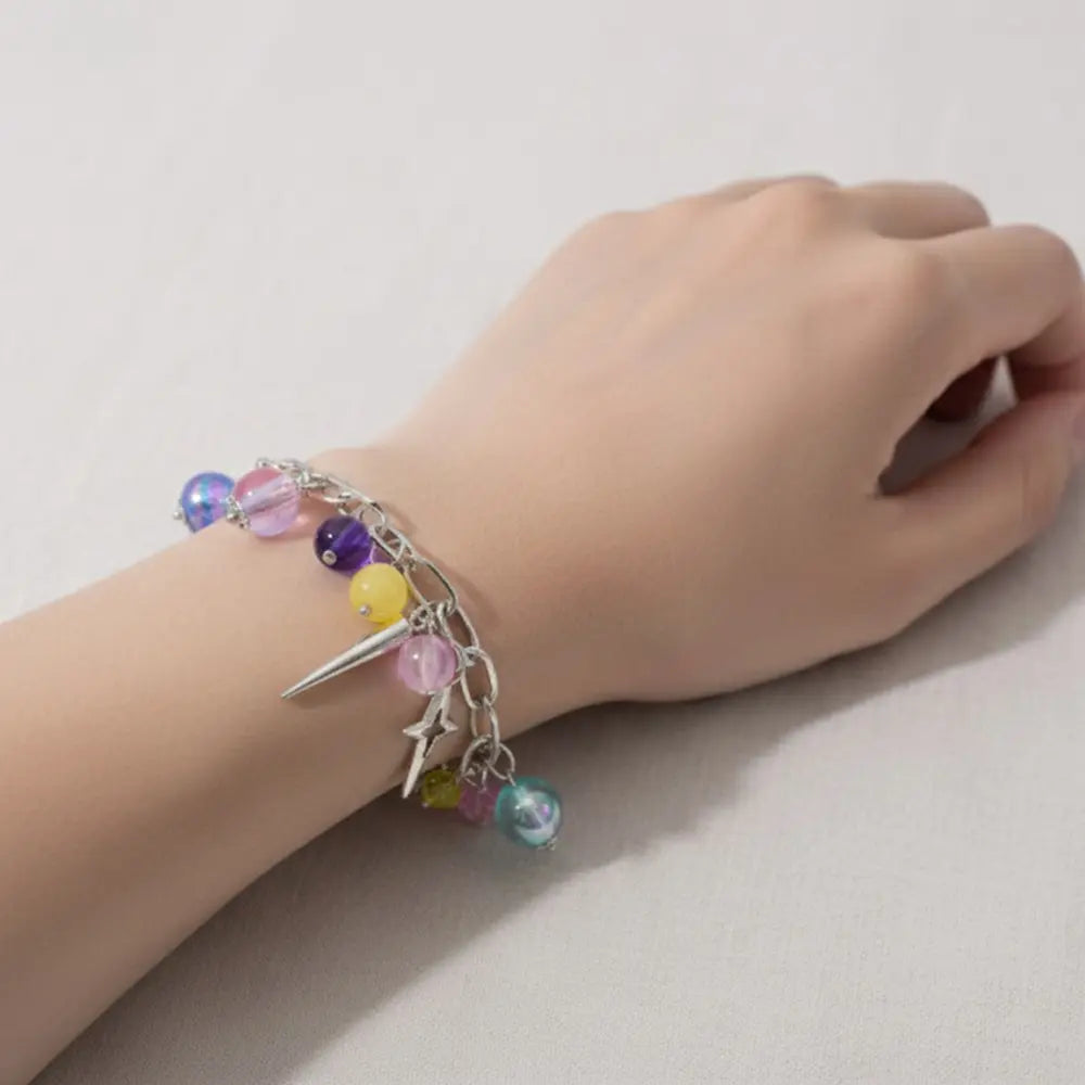 Cartoon Anime K-POP: Demon Slayer Girl Group Bracelet Fashion DIY Beaded Alloy Drip Oil Jewelry eprolo